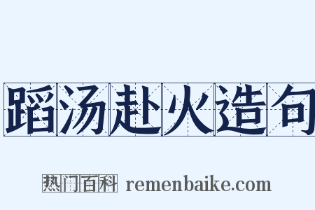 蹈汤赴火造句是什么意思的图片